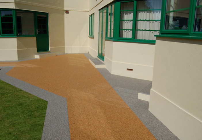 Clearstone restored resin paths for Art Deco home