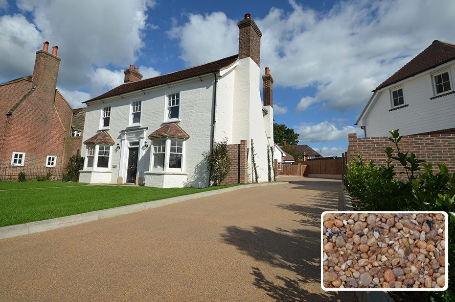 Resin bound driveway for mews development Sussex