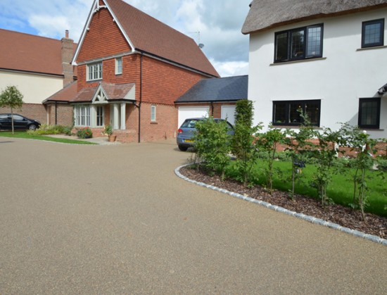 Clearstone installs resin bound for Berkeleys Homes The Ash Miles at Barns Green, Sussex