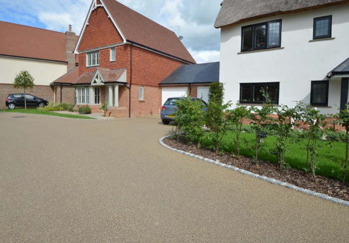 Clearstone installs resin bound for Berkeleys Homes The Ash Miles at Barns Green, Sussex