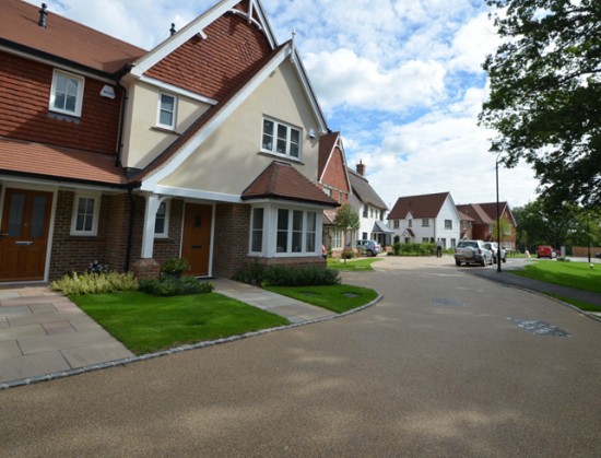 Resin bound installed at Berkeleys Homes, Barns Green, Sussex