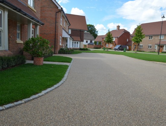 Clearstone installs resin bound for Berkeleys Homes The Ash Miles at Barns Green, Sussex