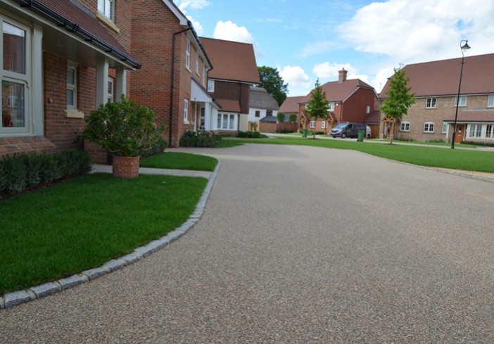 Clearstone installs resin bound for Berkeleys Homes The Ash Miles at Barns Green, Sussex