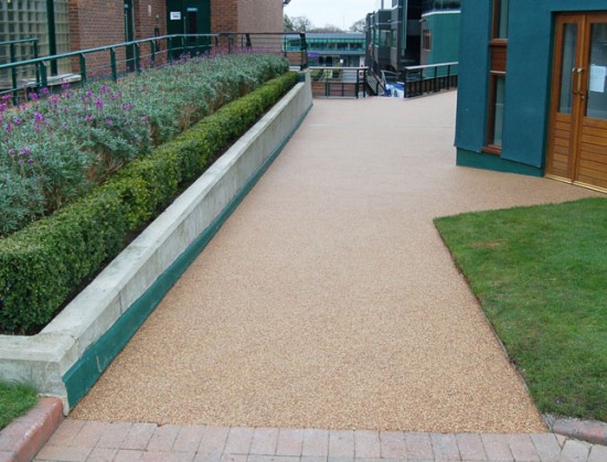 Resin pavement at Wimbledon tennis club