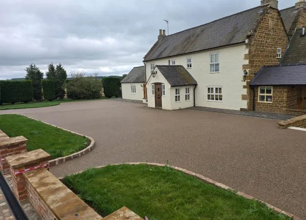 resin bound driveway at a family home