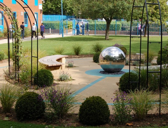 Circle-of-Life Memorial-Garden-for-Cranford-Community-College-side-view