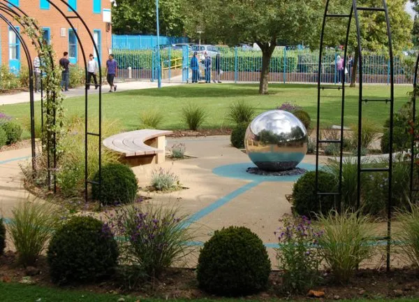 Circle-of-Life Memorial-Garden-for-Cranford-Community-College-side-view