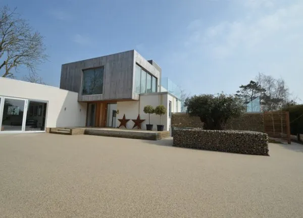 Clearstone resin bound paths for Frosts Landscape garden design for the Saltmarsh house, Norfolk