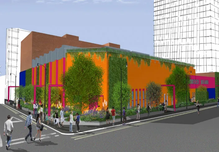 Greenwood Theatre facelift architects visual_ Clearstone-resin bound forecourt