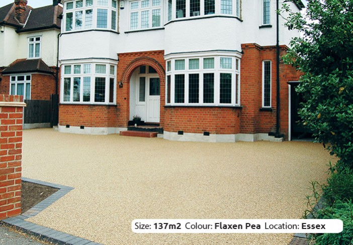 Resin Bound Driveway in Flaxen Pea colour, Upminster, Essex