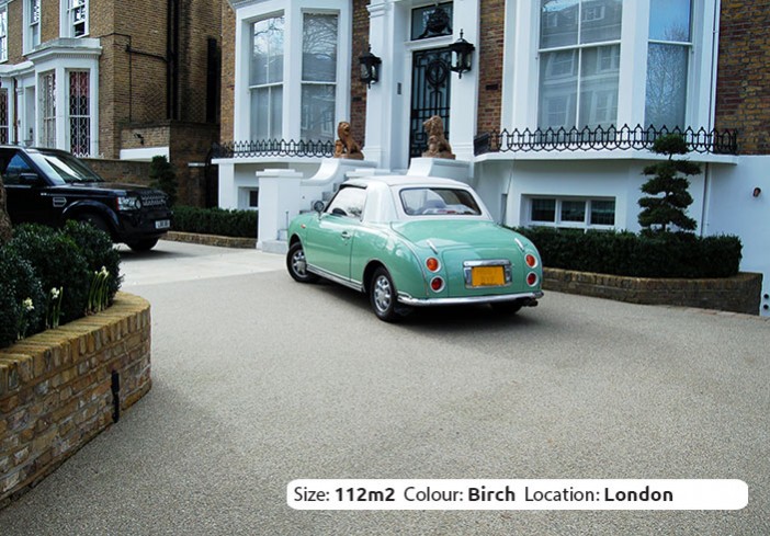 Resin Bound Driveway in Birch colour, Holland Park, London, by Clearstone