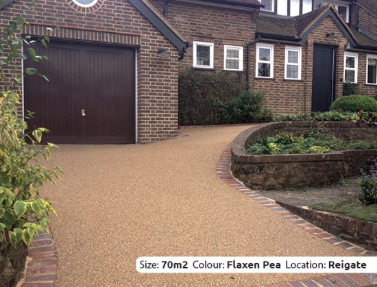 Resin Bound Driveway in Bronze Trio colour, Reigate, Surrey by Clearstone
