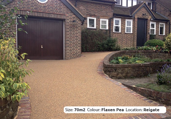 Resin Bound Driveway in Bronze Trio colour, Reigate, Surrey by Clearstone