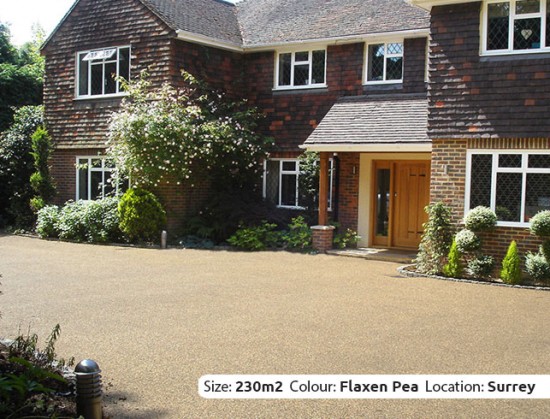 Resin Bound Driveway in Flaxen Pea colour, Cobham, Surrey by Clearstone