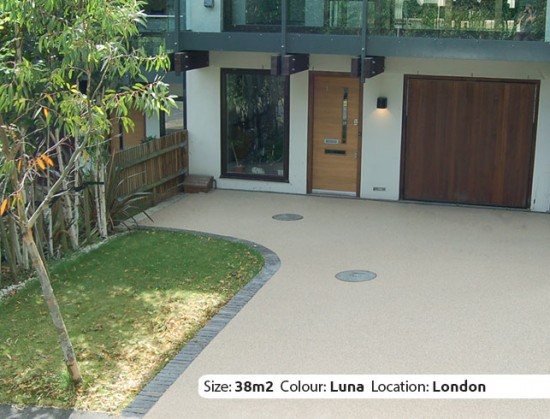 Resin Bound Driveway in Luna colour, Wimbledon, London by Clearstone