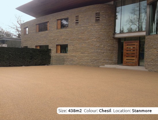 Resin Bound Driveway in Chesil colour, Stanmore, London by Clearstone