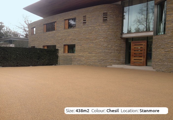 Resin Bound Driveway in Chesil colour, Stanmore, London by Clearstone