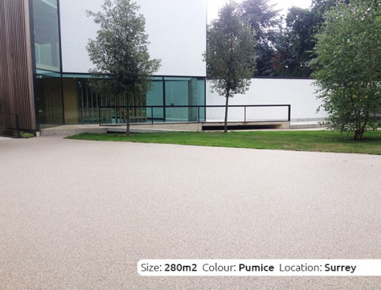 Resin Bound Driveway in Pumice colour, Epsom, London by Clearstone