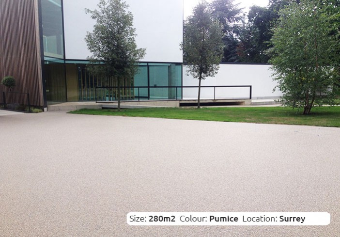 Resin Bound Driveway in Pumice colour, Epsom, London by Clearstone