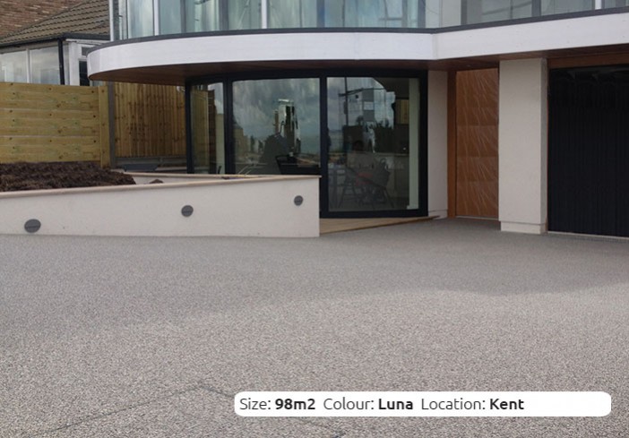 Resin Bound Driveway in Luna colour, Whitstable, Kent by Clearstone