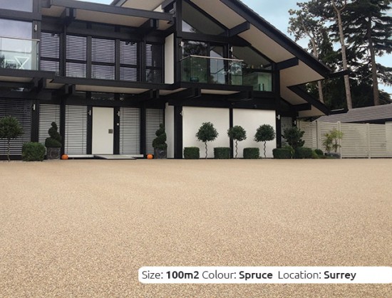 Resin Bound Driveway in Spruce colour, Fetcham, Surrey by Clearstone