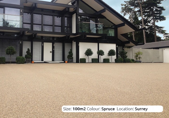 Resin Bound Driveway in Spruce colour, Fetcham, Surrey by Clearstone