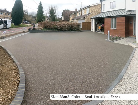 Resin Bound Driveway in Seal colour, Wendens Ambo, Essex