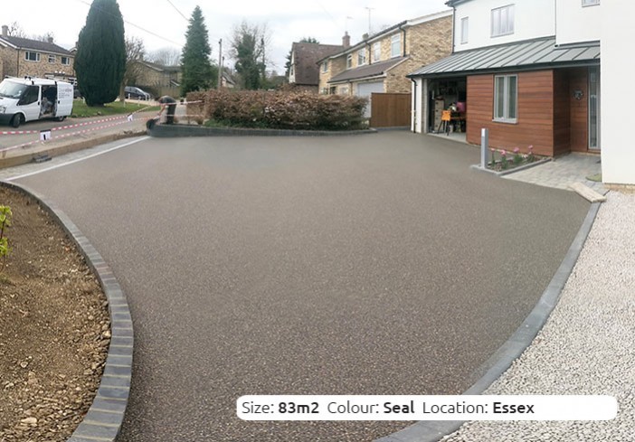 Resin Bound Driveway in Seal colour, Wendens Ambo, Essex