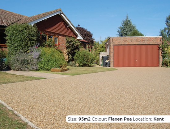 Resin Bound Driveway in Flaxen Pea colour, Nr. Sevenoaks, Kent