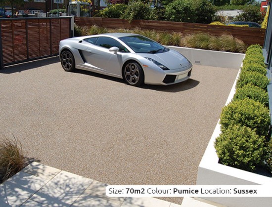 Resin Bound Driveway in Pumice colour, Hove, Sussex