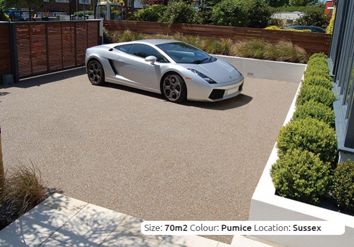 Resin Bound Driveway in Pumice colour, Hove, Sussex