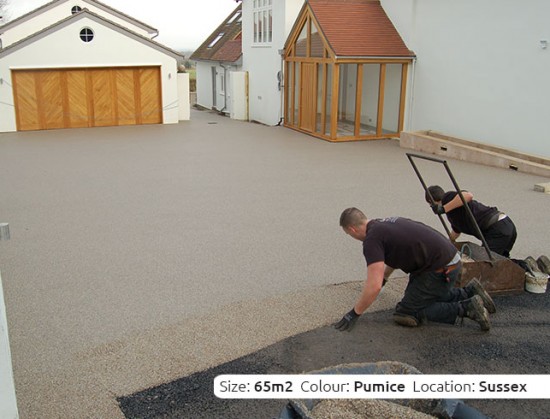Resin Bound Driveway in Pumice colour, Ditchling, Sussex