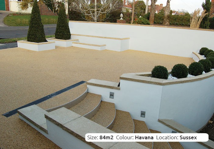 Resin Bound Driveway in Havana colour, Lancing, Sussex