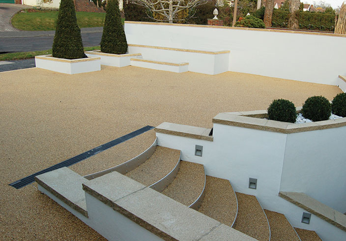 Resin Bound Gravel Driveway in Havan colour, Lancing, Sussex installed by Clearstone