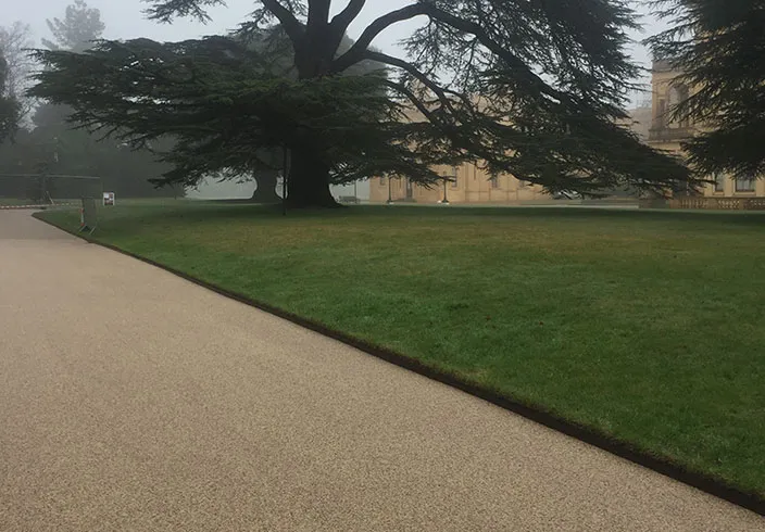 Resin bound roadway in Mocha at Osborne House for English Heritage