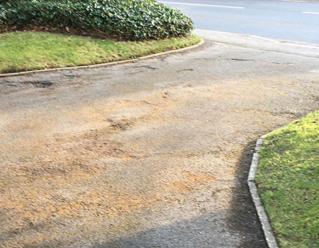 Degraded and crumbling tarmac asphalt surfaces will need to be replaced.
