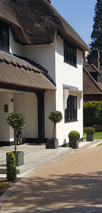 Resin bound drive for thatched cottage in Farnborough Park