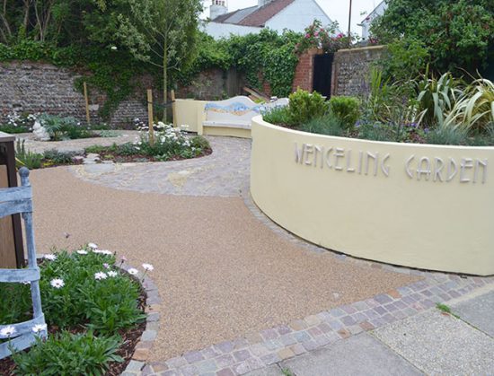 Resin paths for Wenceling Sensory Garden, Lancing, West Sussex