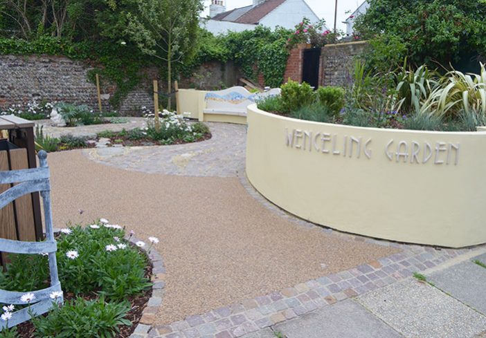 Resin paths for Wenceling Sensory Garden, Lancing, West Sussex