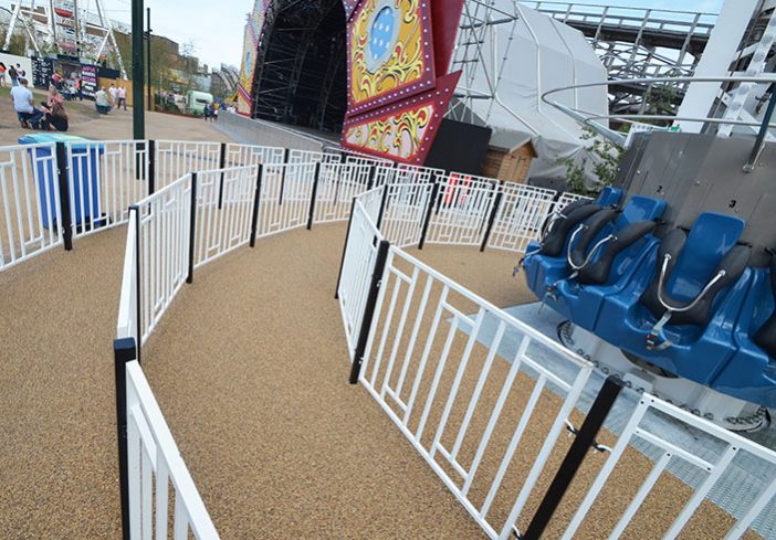 Dreamland Drop resin bound pathways for amusement park rides, Margate