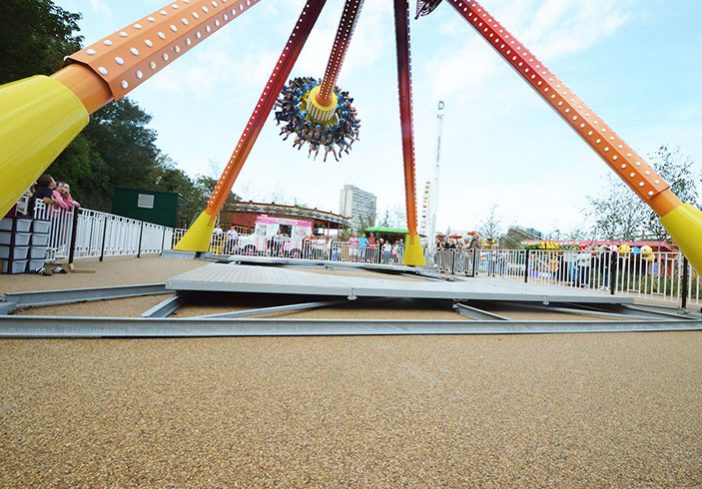 Dreamland Pendulum resin bound pathways for amusement park rides, Margate