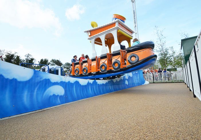 Dreamland Tug Boat ride -resin bound pathways for amusement park paths, Margate