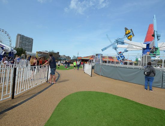 Dreamland Amusement Park. Margate - permeable resin bound pathways for landscape areas