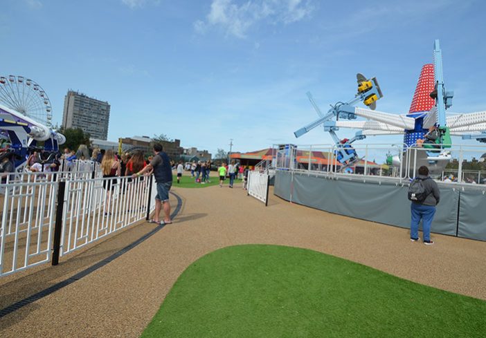 Dreamland Amusement Park. Margate - permeable resin bound pathways for landscape areas