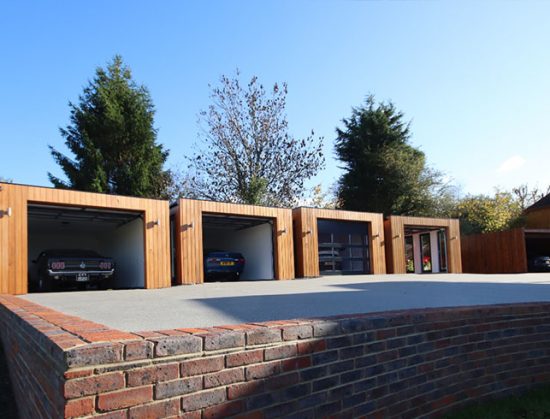 Resin bound drive for luxury garages, Cuckfield, Sussex