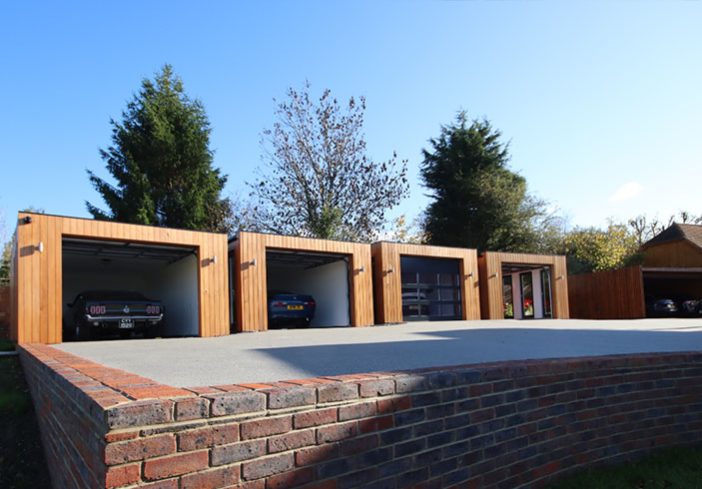 Resin bound drive for luxury garages, Cuckfield, Sussex