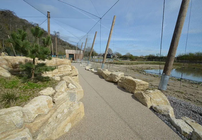 Arundel Wetland Centre Aviary permeable resin bound paths