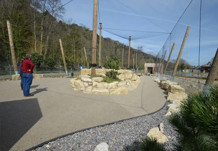 Arundel Wetland Centre Aviary permeable resin bound paths