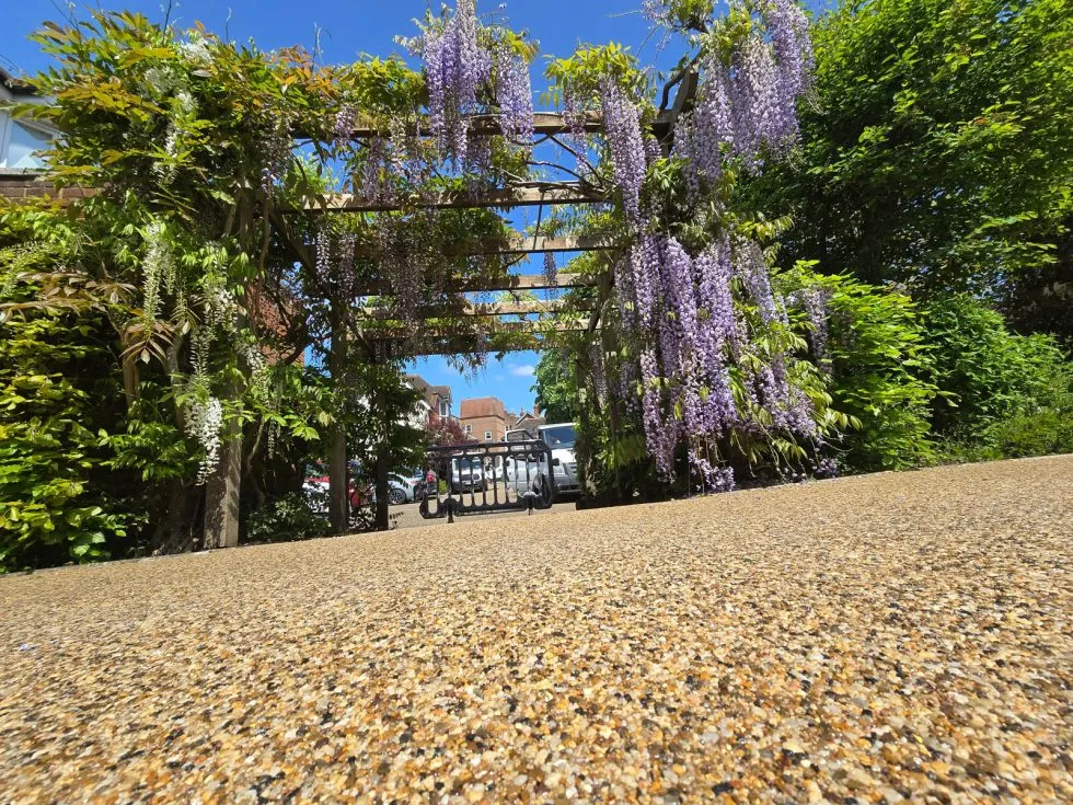 Resin bound shared paths and entrances at a residential development, Horsham