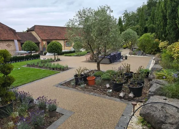 Resin bound garden area - resposnible working practice